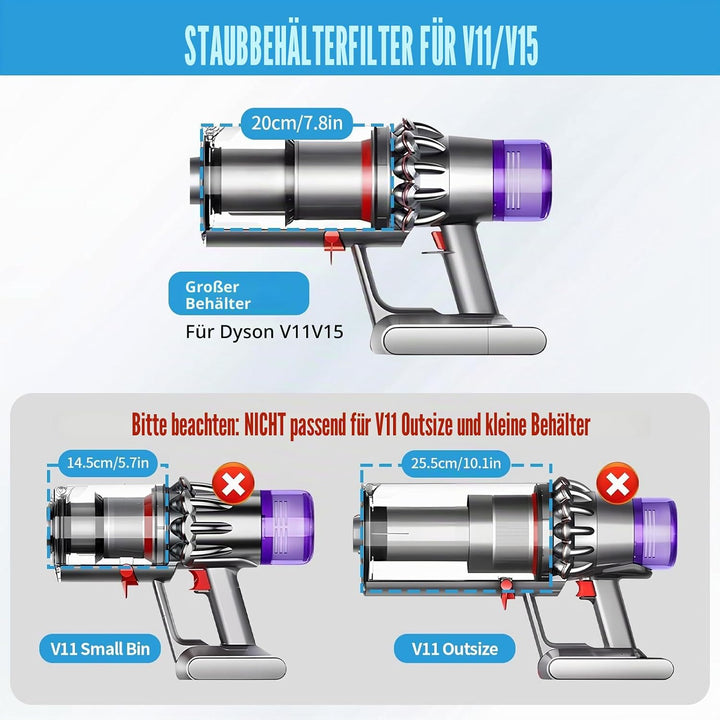 Staubsauger Staubbehälter für Dyson V11 V15 SV14 SV15 SV22