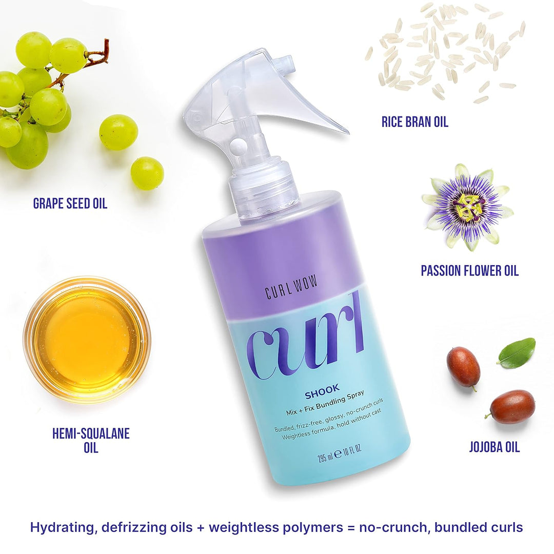 Color Wow Styling Spray Locken "Shook", Glanzspray Lockiges Haar, Leave-In-Spray für Lockiges Haar,