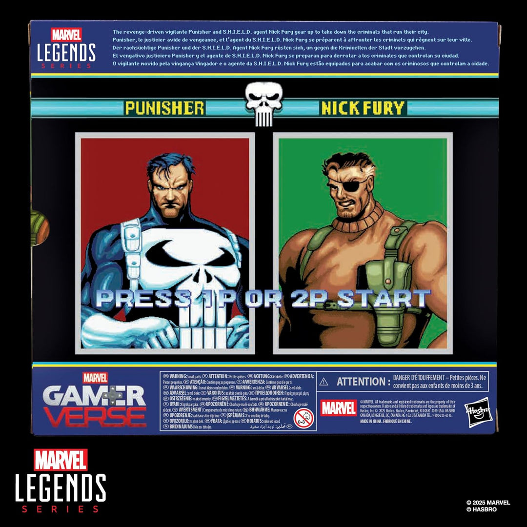 Marvel Legends Series Gamerverse Punisher und Nick Fury Action-Figuren zum Sammeln