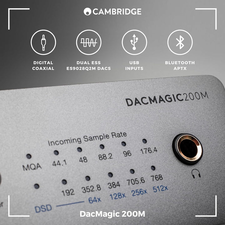 Cambridge Audio DacMagic 200M - MQA HiFi DAC und Kopfhörerverstärker mit Bluetooth - PC/MAC-Unterstü