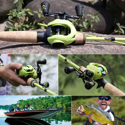 Sougayilang Baitcaster Combos, Leichte Baticasting Combo, 2 Abschnitte M/MH Baitcasting Rod Combo, 5