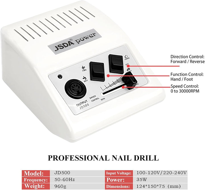 JSDA Profi Studio-Nagelfräser JD500