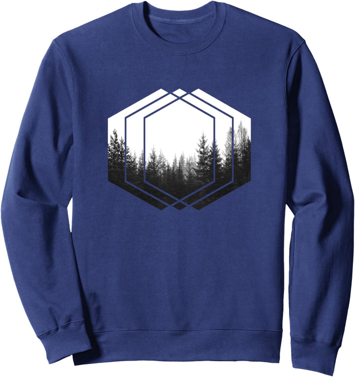 THE FOREST Wald Natur Motiv geometrisch Minimalismus Sweatshirt