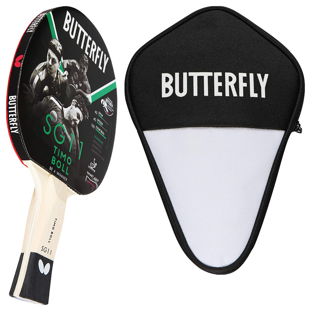 Butterfly Timo Boll SG11 Tischtennisschläger + Cell Case Tischtennishülle | Tischtennisschlägerset |