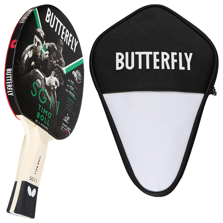 Butterfly Timo Boll SG11 Tischtennisschläger + Cell Case Tischtennishülle | Tischtennisschlägerset |