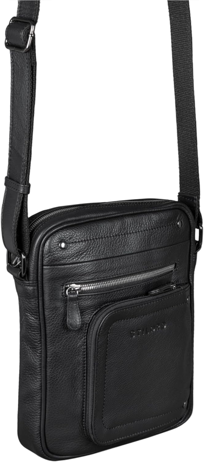 STILORD 'Randall' Vintage Ledertasche Umhängetasche Messenger Bag DIN A5 Tablettasche 9,7 Zoll für i
