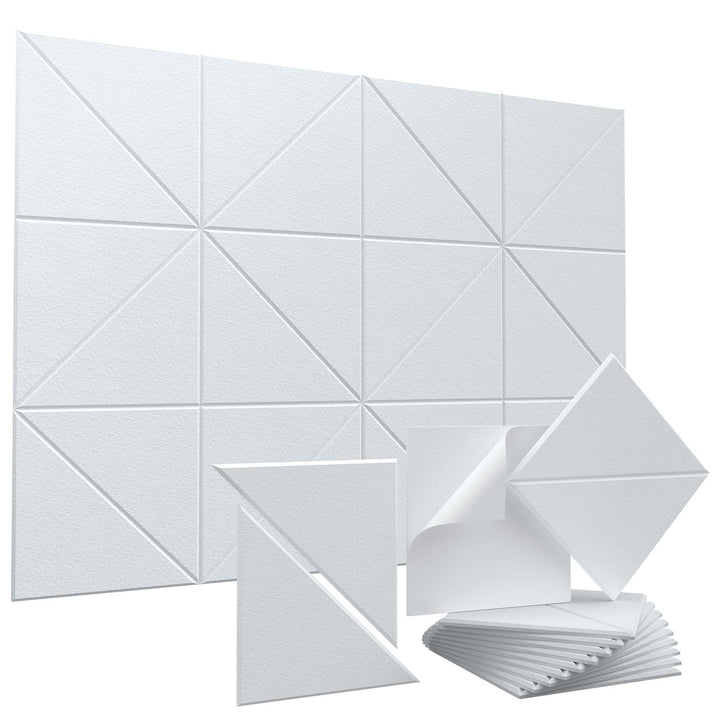 Vieshful Selbstklebende Akustikpaneele 20 Stück 30x30cm Filz Weiss | Hochdichte Schallabsorber, Akus