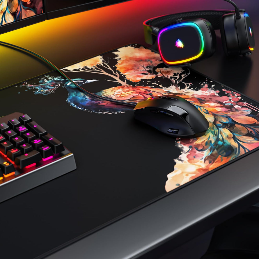 TITANWOLF - XXL Speed Gaming Mauspad 900 x 400mm - XXL Mousepad - Tischunterlage Large Size - verbes