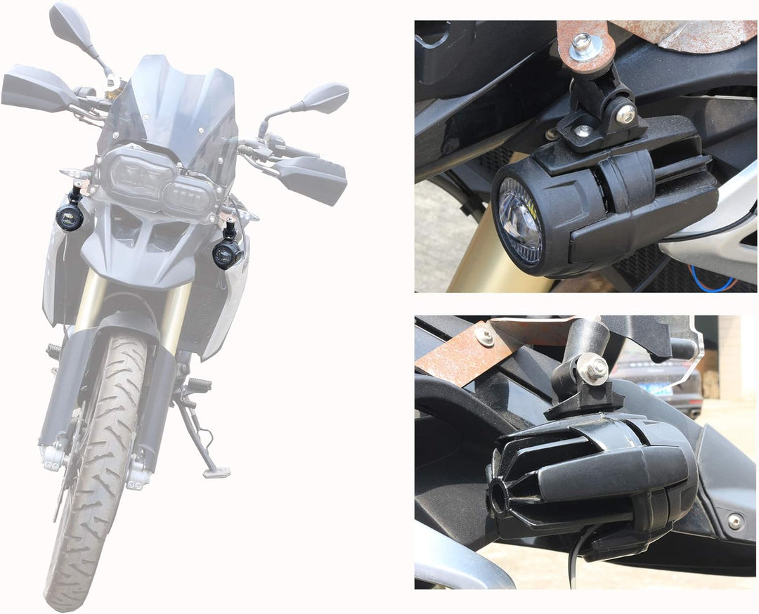 CPOWACE LED Nebelscheinwerfer Zusatzscheinwerfer + Kabelbaum + Schutzhülle für Motorrad R1200gs,with