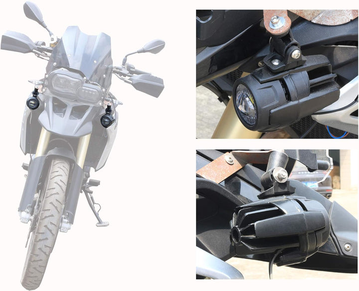 CPOWACE LED Nebelscheinwerfer Zusatzscheinwerfer + Kabelbaum + Schutzhülle für Motorrad R1200gs,with