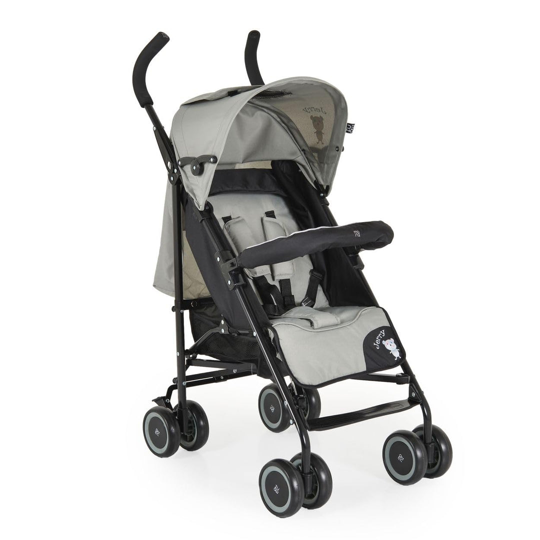 Moni Kinderwagen, Buggy Jerry, Sonnendach, schwenkbare Vorderräder, EVA-Räder schwarz hellgrün, schw