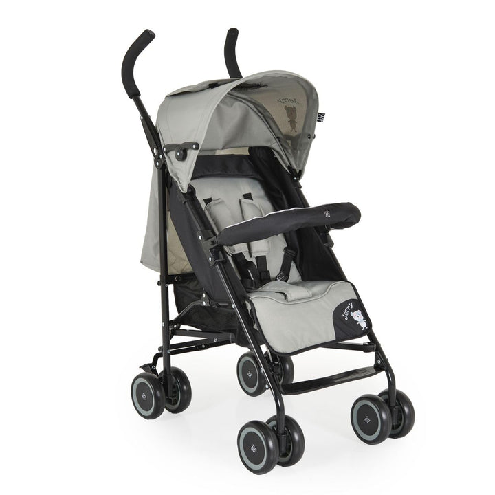Moni Kinderwagen, Buggy Jerry, Sonnendach, schwenkbare Vorderräder, EVA-Räder schwarz hellgrün, schw