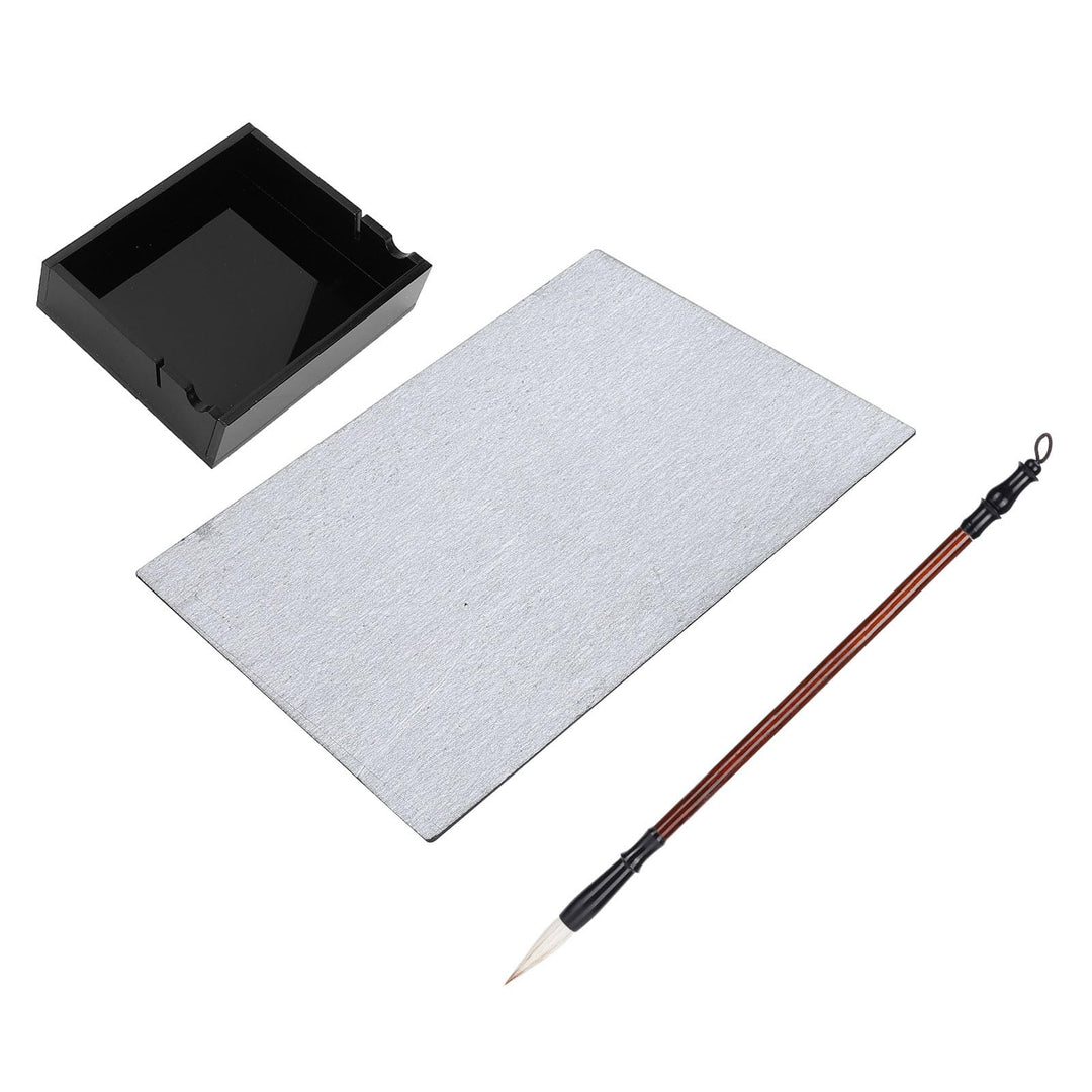 Buddha Board Wasser-Schreibset – 300 X 215 Mm Grosser Zeichenblock mit Pinsel und Wasserbehälter Zum