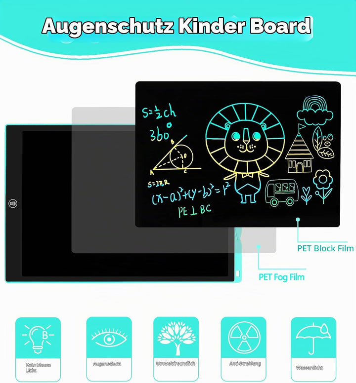 Bunte LCD Schreibtafel Kinder 15 Zoll, Maltafel Zaubertafel Writing Tablet Ektronischer Grafiktablet
