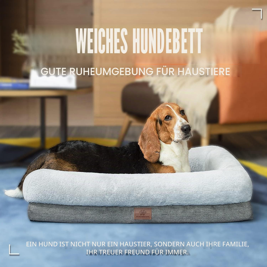 Orthopädisches Hundebett für grosse Hunde und mittelgrosse Hunde, Hundesofa mit wasserdichtem Futter