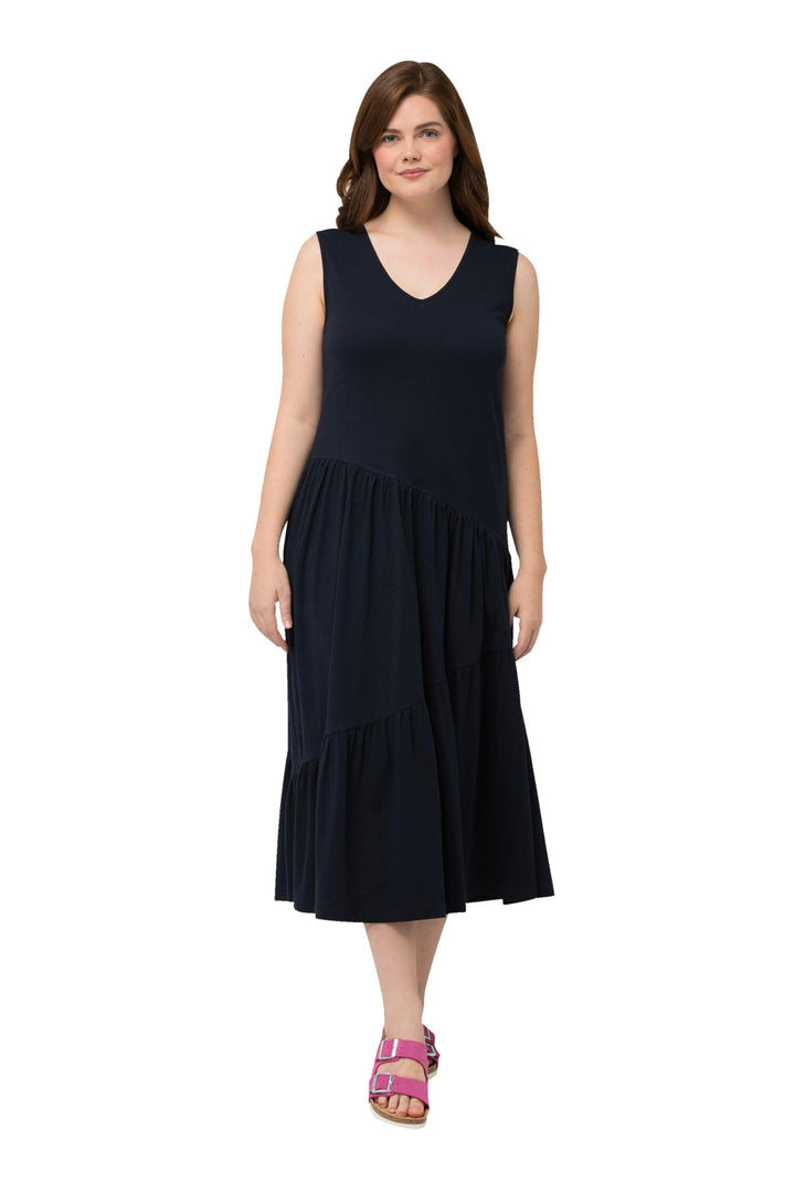 Ulla Popken Damen Flared Strap Dress Kleid 54-56 Marine, 54-56 Marine