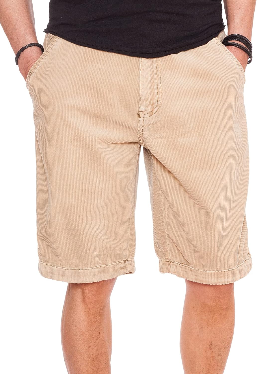JET LAG Herren Cord Shorts im Worker-Style 33W Light Gold, 33W Light Gold