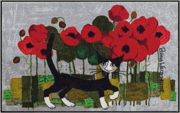 Salonloewe Rosina Wachtmeister Fussmatte Lifestyle Poppywalk 75x120 cm Flur-Läufer Wohn-Teppich Eing