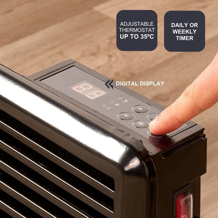 Black+Decker ES9350030B BXCSH1200E Konvektor, 240 V, Schwarz, 1200 W Wand Konvektor - 1200 W, Wand K
