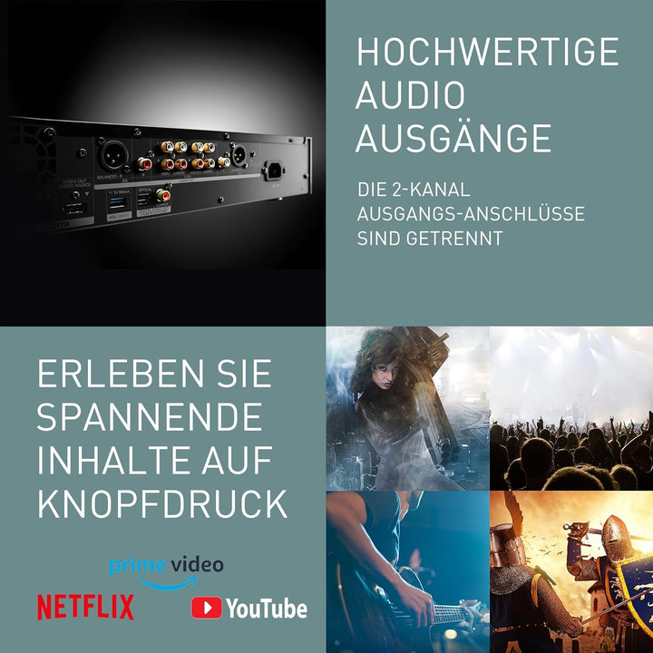 Panasonic DP-UB424EGK Ultra HD Player (4K Blu-ray Disc, 4K VoD, DLNA, 2x HDMI, USB, schwarz) schwarz