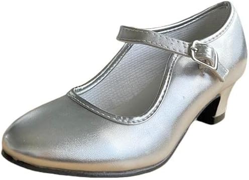 La Senorita Spanische Flamenco Schuhe 24 EU Silber, 24 EU Silber