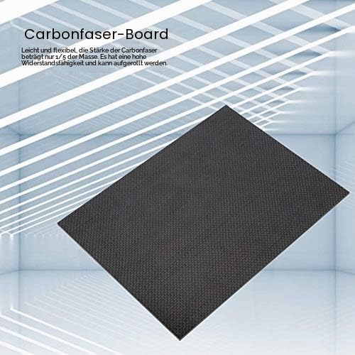 Platte aus Carbonfaser, Plattenmaterial aus Carbonfaser, hohe Härte, mit glänzender Oberfläche (200