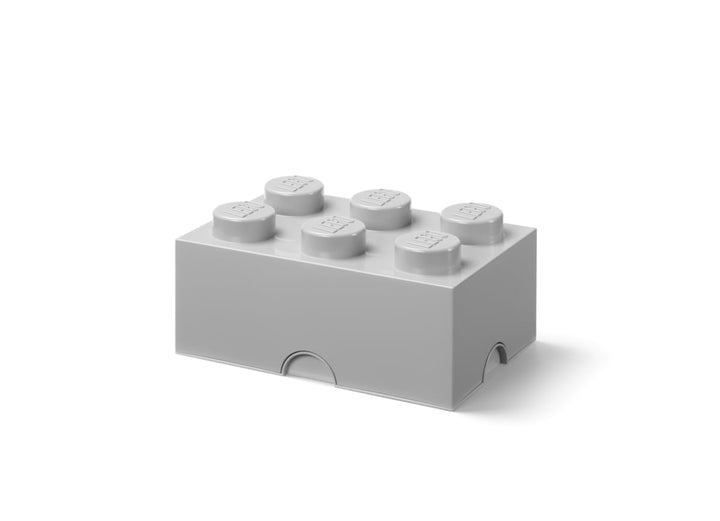 Room Copenhagen LEGO Aufbewahrungsstein 6 Noppen Mittelgrau,Stapelbare Aufbewahrungsbox 8,47 l mit D