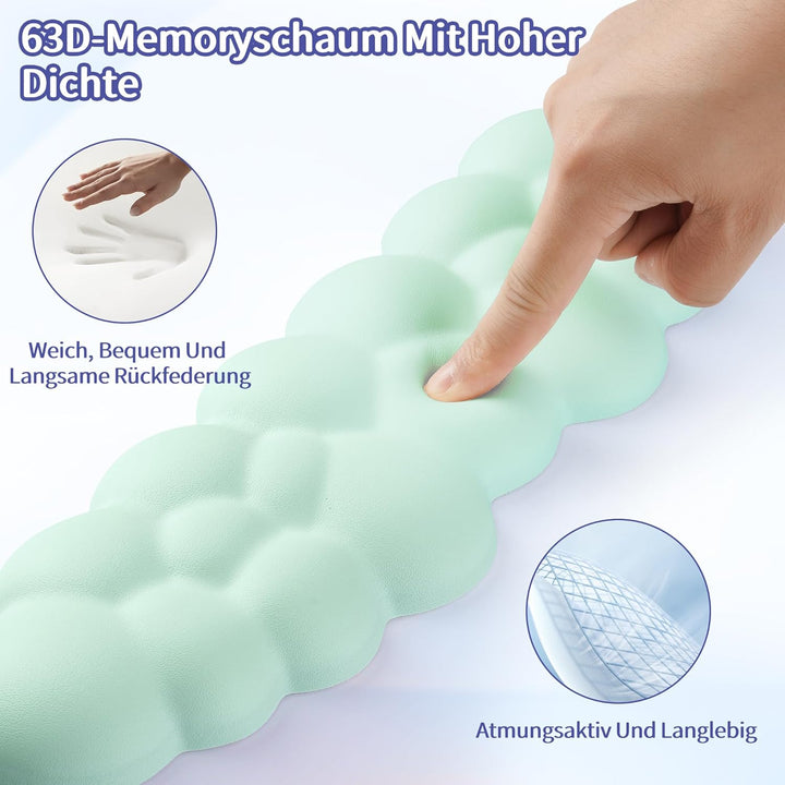 Sushret Wolke Handballenauflage Tastatur, Ergonomisches Wolke Handauflage Tastatur Mit Pu Leder Memo