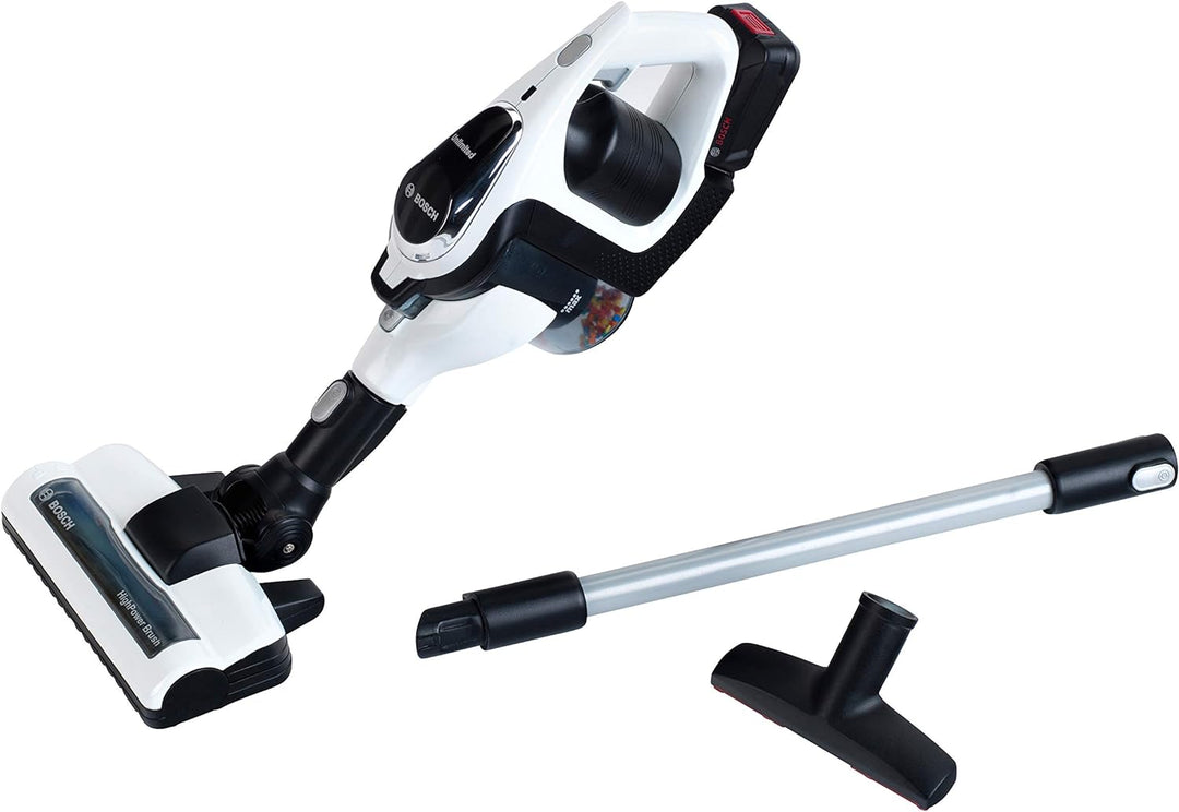Klein Theo 6806 Putzwagen mit Staubsauger Bosch Unlimited | Robuster Besenwagen aus hochwertigem Kun