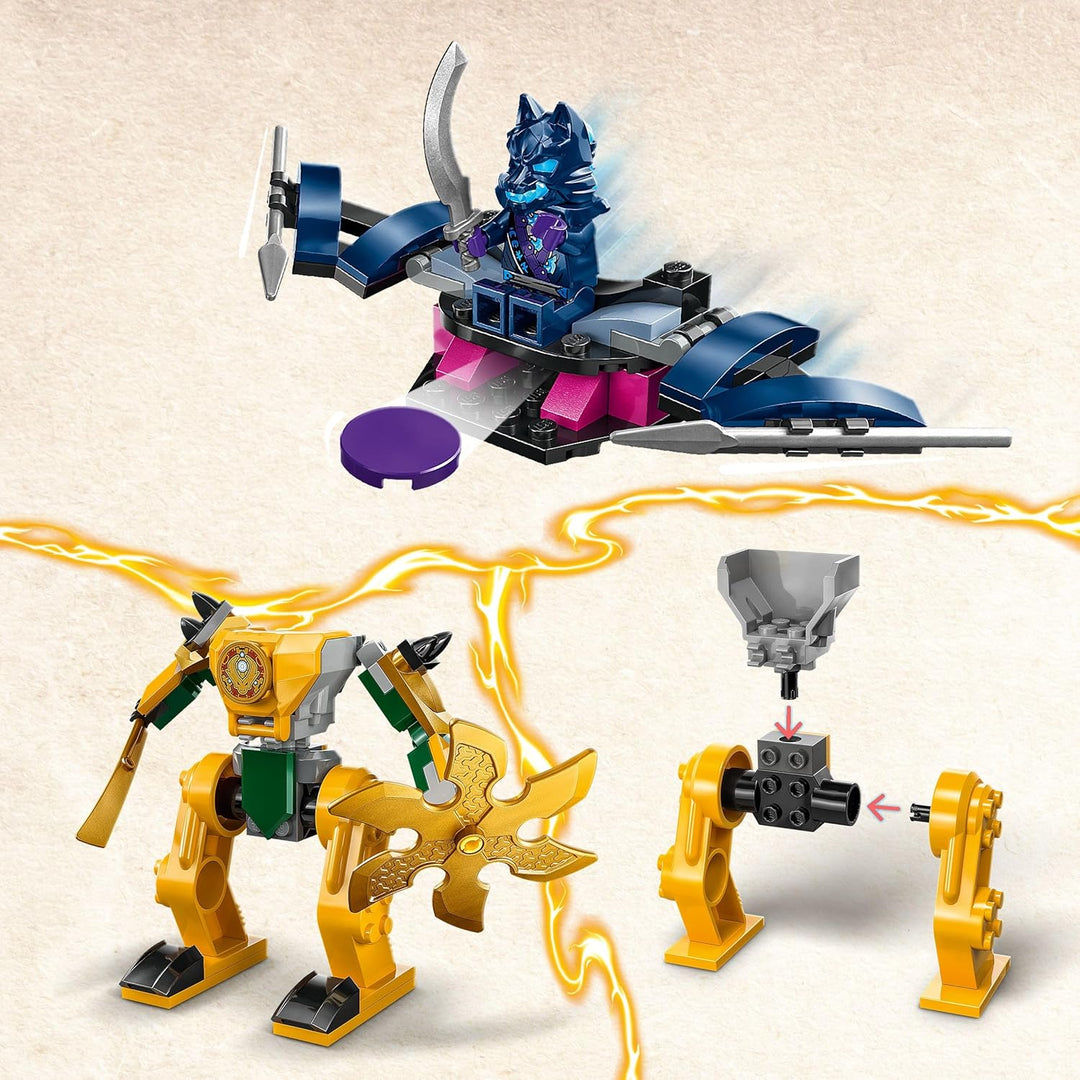LEGO NINJAGO Arins Battle Mech, Ninja-Spielzeug für Kinder ab 4 Jahre mit Figuren inkl. Arin mit Min