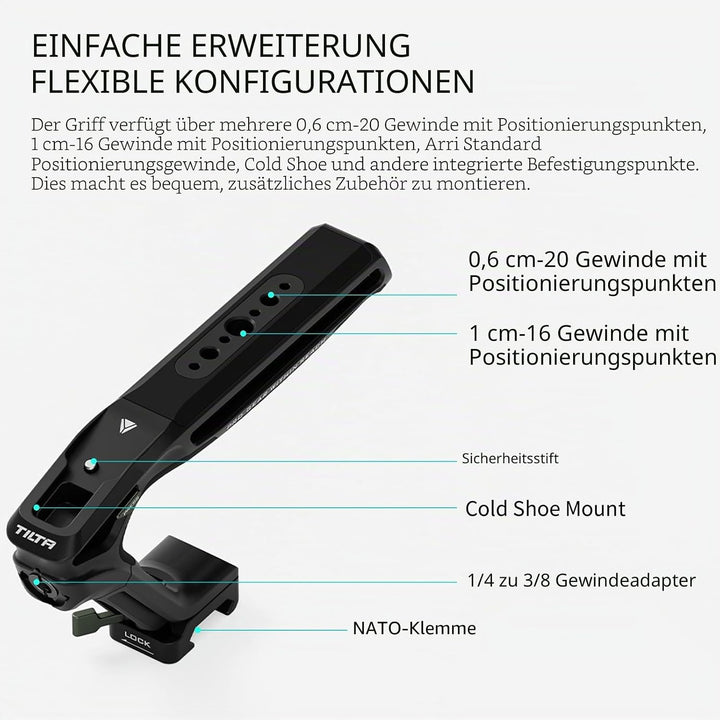 Tilta Xeno Top Griff mit NATO-Halterung - Schwarz TA-XTH3-B NATO - Black, NATO - Black