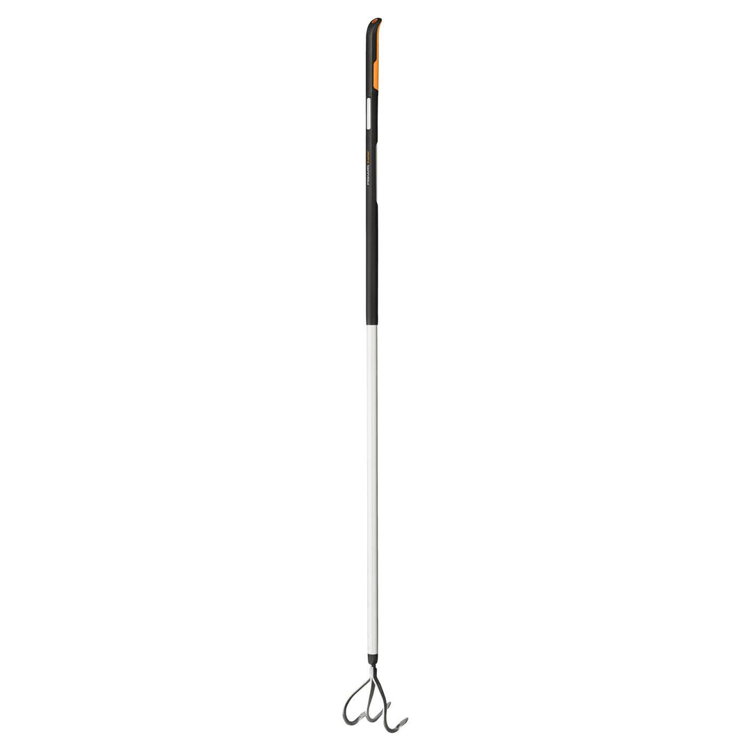 Fiskars Krümmer mit 3 Zinken, Für optimale Beetvorbereitung und -pflege, Länge: 172 cm, Breite: 14,8