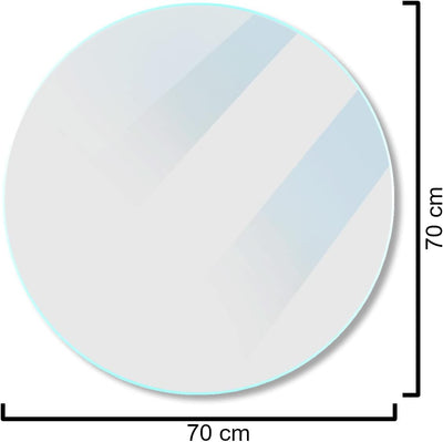 Euro Tische Glasplatte für Kaminofen rund - Glasscheibe mit 6mm ESG Sicherheitsglas - perfekt geeign