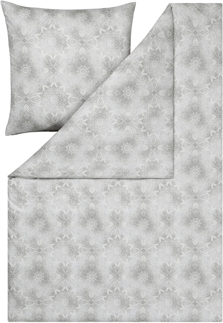 ESTELLA Mako Interlock Jersey Bettwäsche Amalie Silber 1 Bettbezug 135 x 200 cm + 1 Kissenbezug 80 x