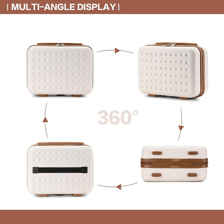 KONO Kosmetikkoffer Schminkkoffer Leicht Handgepäck Tragbar Beautycase Damen ABS+PC Make Up Koffer m