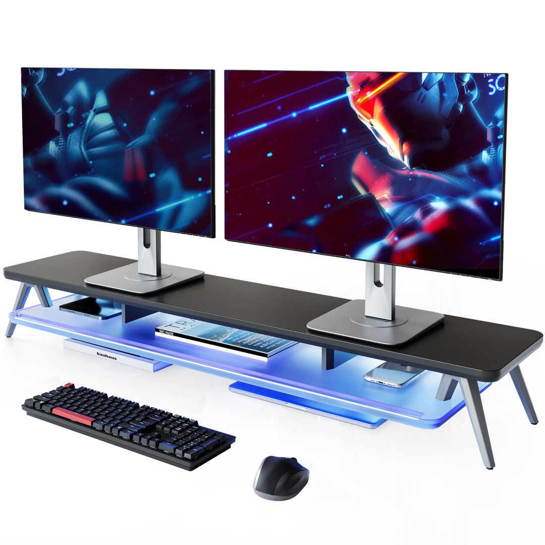 Fenge Monitorständer Riser mit Acrylablage und App-Steuerung LED Lights 108cm Grosser Computerstände