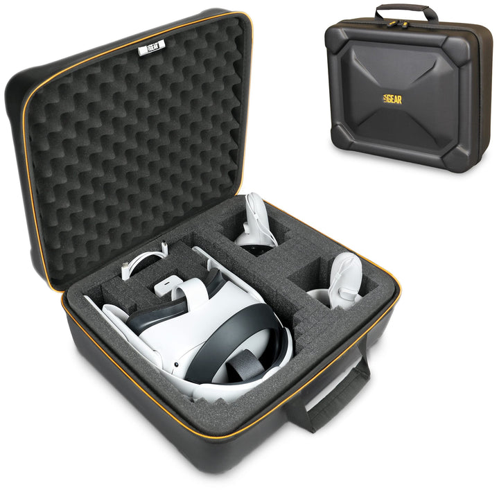 USA GEAR VR-Headset-Hülle – Virtual-Reality-Hartschalenhülle, VR-Reisetasche mit Anpassbarer Schaums