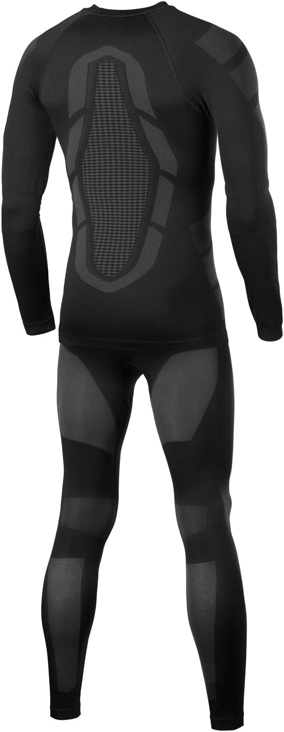 Mount Swiss© Herren Thermounterwäscheset Moto Skiunterwäsche Funktionsunterwäsche Atmungsaktiv XXL S
