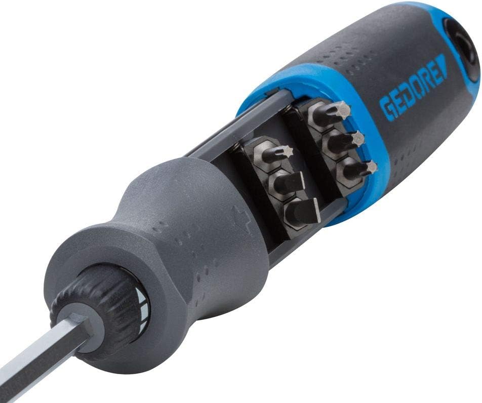 GEDORE Magazin-Schraubendreher 2169-012 SilentGEAR mit geräuschloser Knarrenfunktion Mit Bit-Magazin
