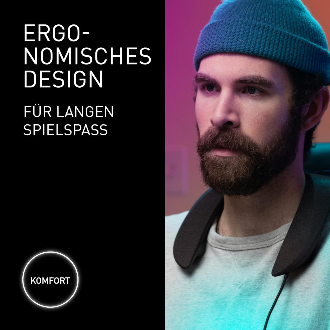 Panasonic SC-GN01 Gaming Nacken-Lautsprecher (eingebautes Mikrofon, USB, leicht, auch perfekt für Ho