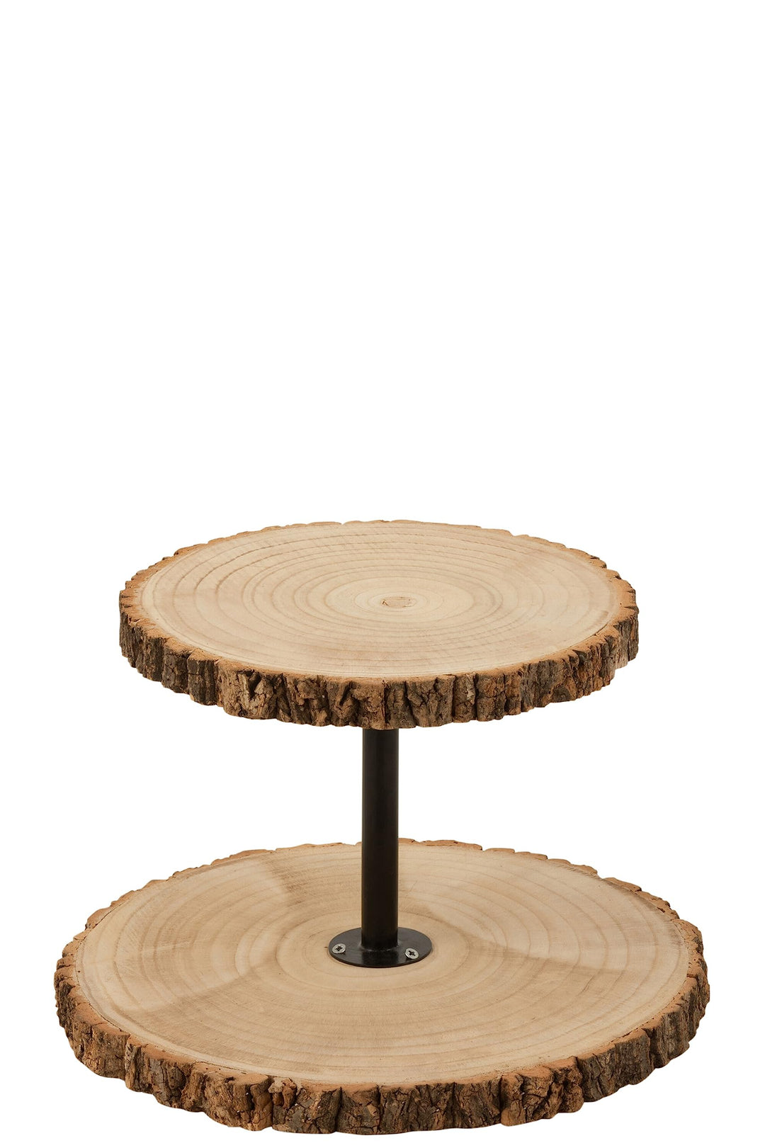 J-Line Tablett mit 2 Ebenen – Holz – Natur 30 cm, 30 cm