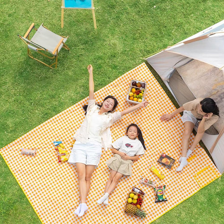 Extra grosse Picknickdecke, Stranddecke, 203.2x203.2 cm, Picknickmatte, wasserdicht, sanddicht, falt