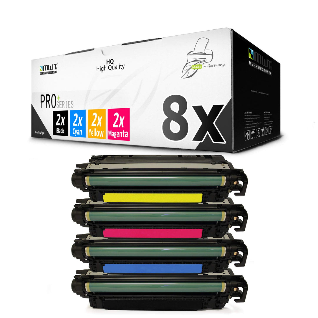 8X Kraft Office Supplies kompatibel Toner für HP Laserjet Pro 500 Color MFP M 570 dw DN ersetzt CE40