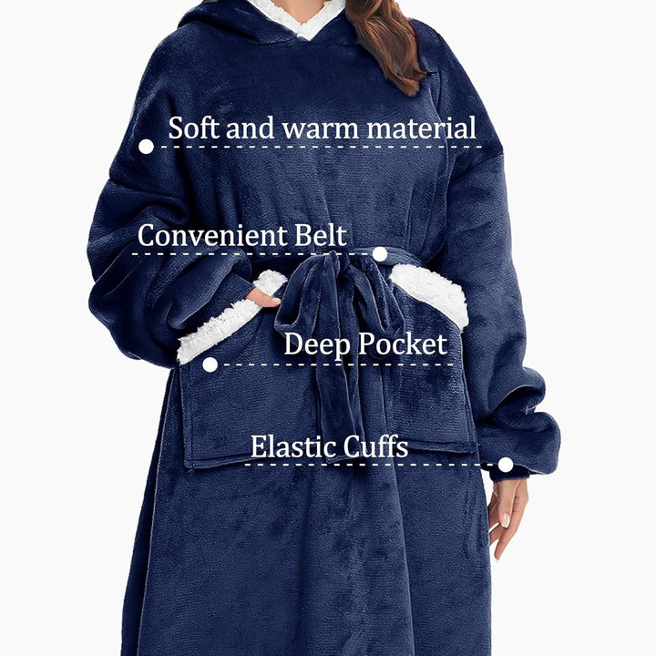 FEELJAM Decke mit Ärmel Pullover Decke Hoodie, Kuscheldecke mit Ärmeln und Kapuze Erwachsene Ganzkör