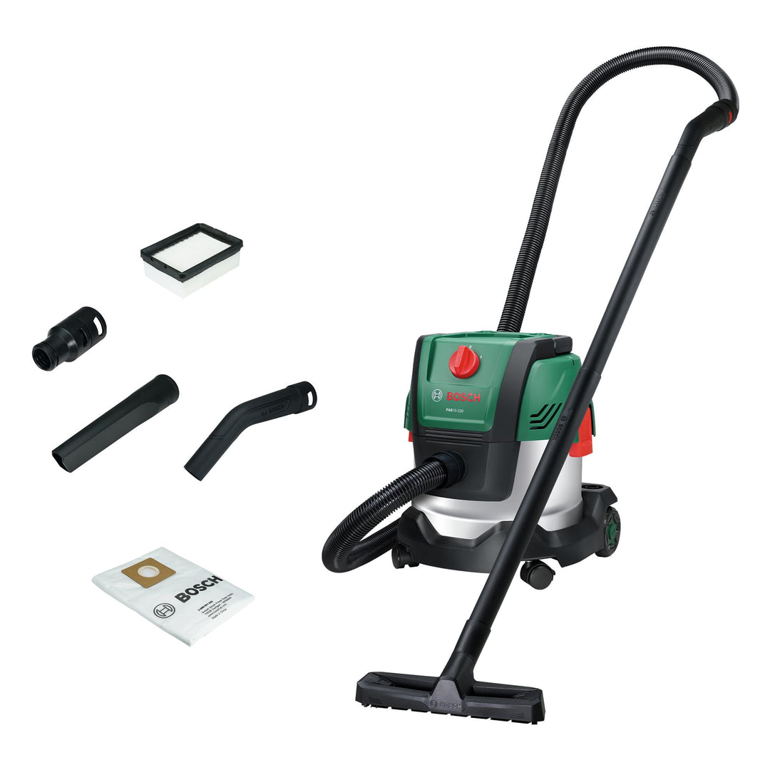 Bosch kabelgebundener Sauger PAS15-220 (Verlängerungsrohre (Kunststoff), Saugschlauch 2,2 m, Griff-/