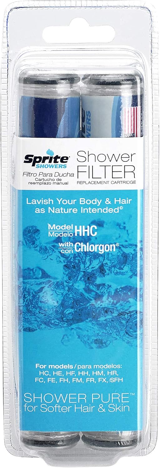 Sprite HHC-2 Ersatz-Duschfilterkartusche, 2er-Pack, Blau