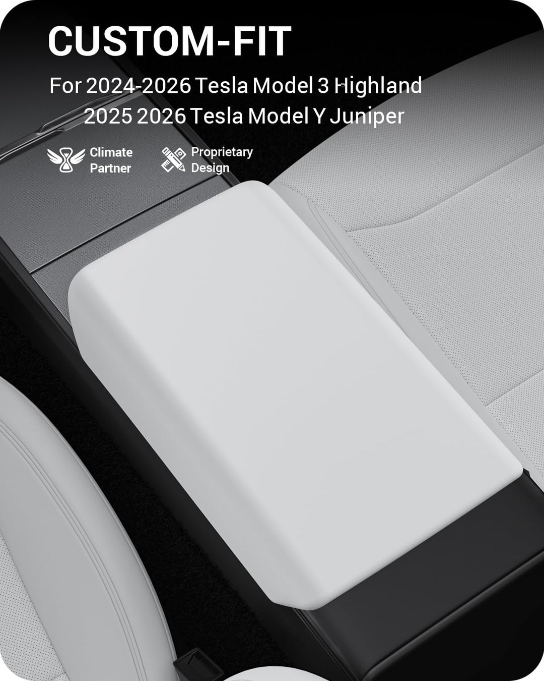 BASENOR Upgraded Tesla Model Y 2026 2025 Refresh (Juniper) Center Console Cover für 2024 2025 Tesla