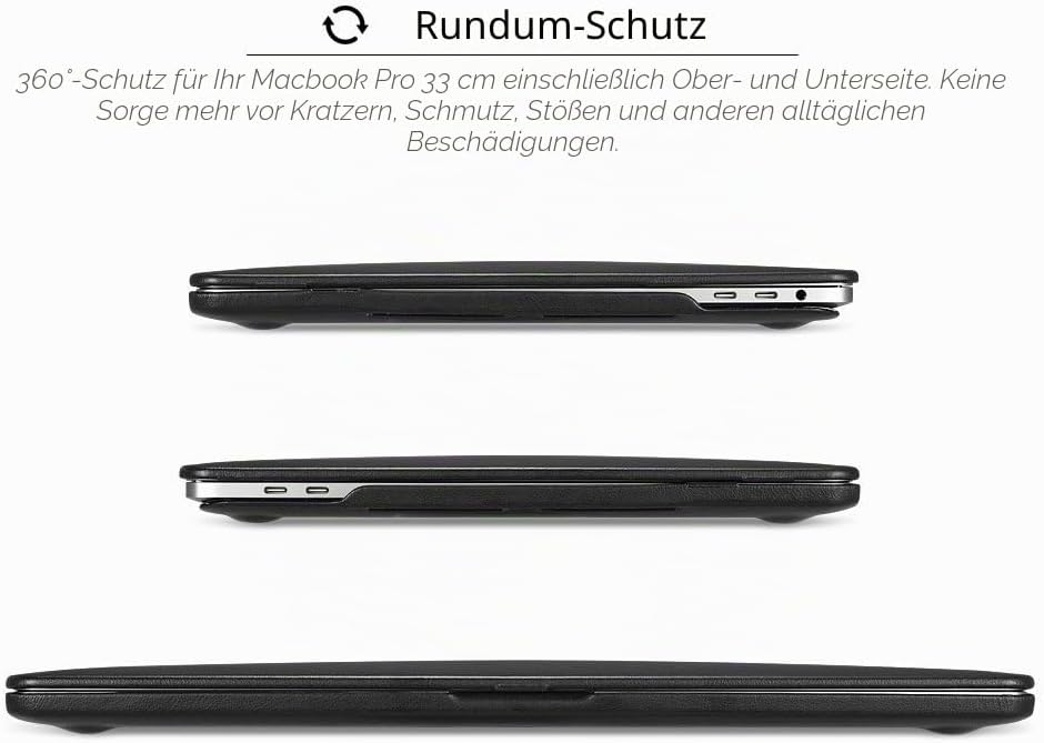 ICARER MacBook Pro 13 Lederhülle 2022 M2 2020 2019 2018 2017 2016 Ultra Slim Leder Tasche Leder Hüll