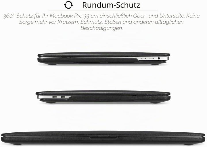 ICARER MacBook Pro 13 Lederhülle 2022 M2 2020 2019 2018 2017 2016 Ultra Slim Leder Tasche Leder Hüll