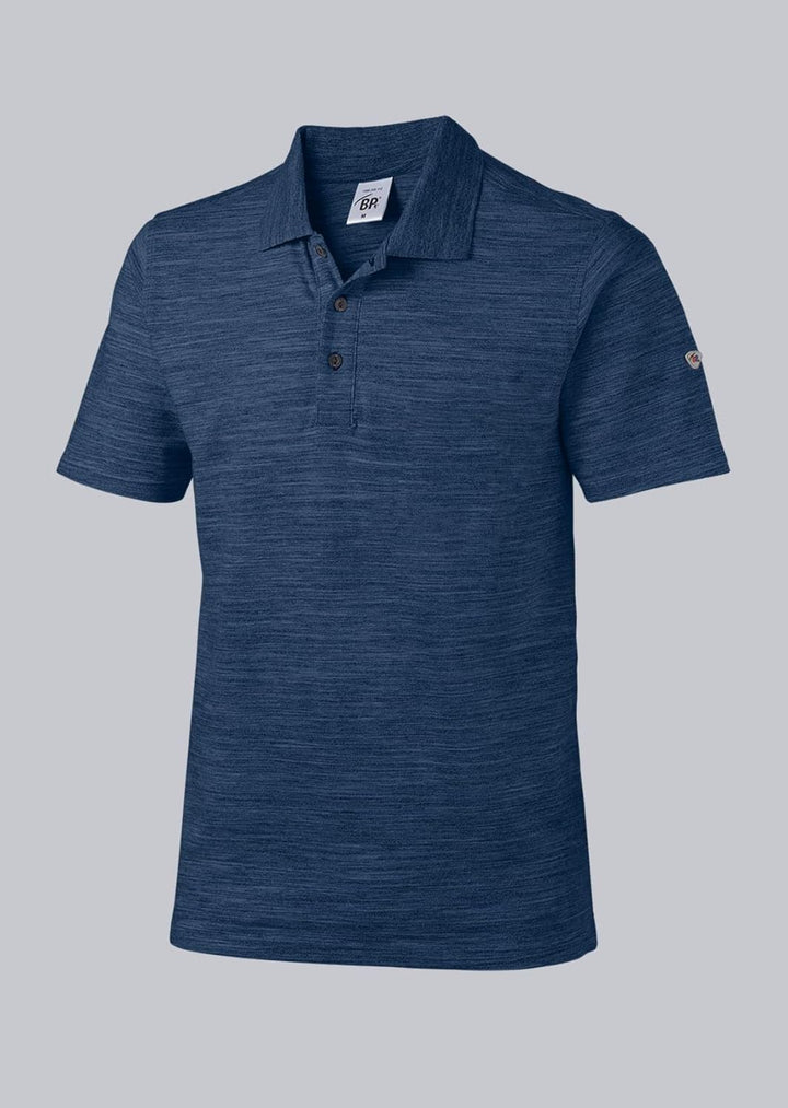BP 1712-232-110-3XL Unisex-Poloshirt, Space-Dye-Stoff, 1/2 Ärmel, Polokragen, 195,00 g/m² Stoffmisch